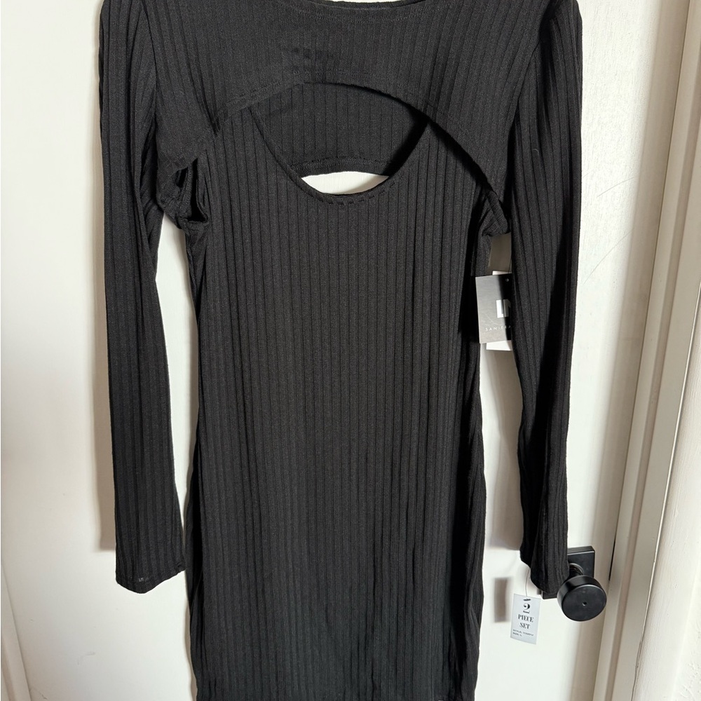 I.N. San Francisco Black Long Sleeve Dress